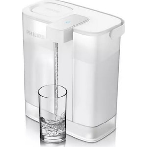 Cana filtranta Philips AWP2980WH/58, 3 l, Philips Micro X-Clean, Incarcare USB Type-C Alb