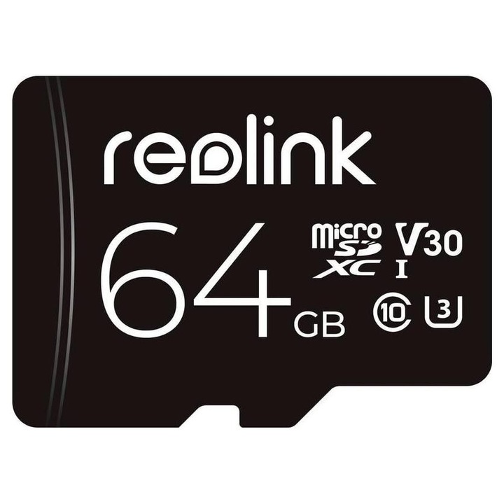 Карта памет Reolink MicroSDXC, microSDXC, 64GB, V30, Class 10, UHS-I U3