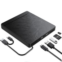 DVD Writer, viteza mare de citire/scriere, interfata multipla 5 in 1, unitate externa, Plug and Play, compact si portabil, negru