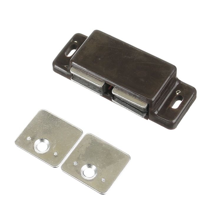 Incuietoare magnetica pentru mobila, max 3 kg, maro (set 2 buc)