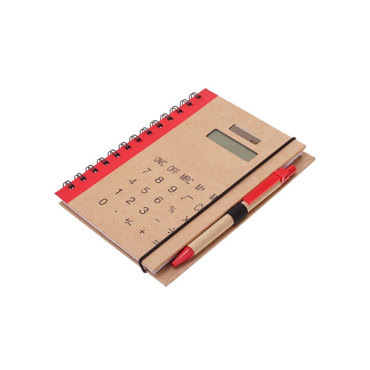 Agenda cu calculator si pix 13x18 - Rosu, Createur