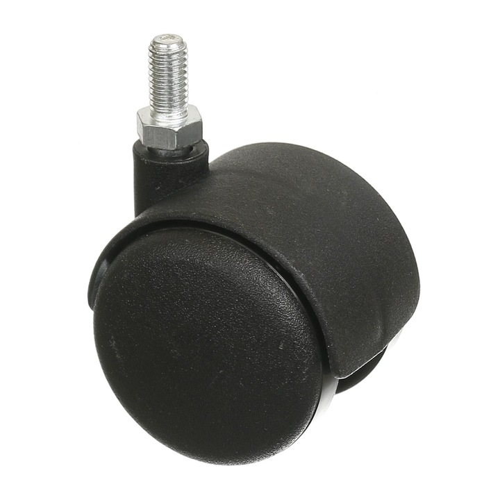 Roata pivotanta cu ax filetat, Ø 40 mm, max 20 kg, neagra