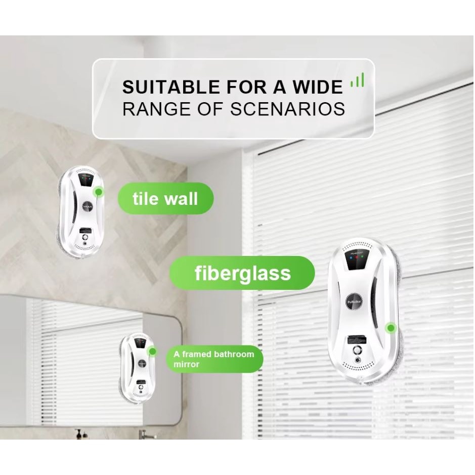Aspirator Inteligent Robot Pentru Geamuri Umed sau Uscat Putere 80W, Capacitate 0.25L, Telecomanda