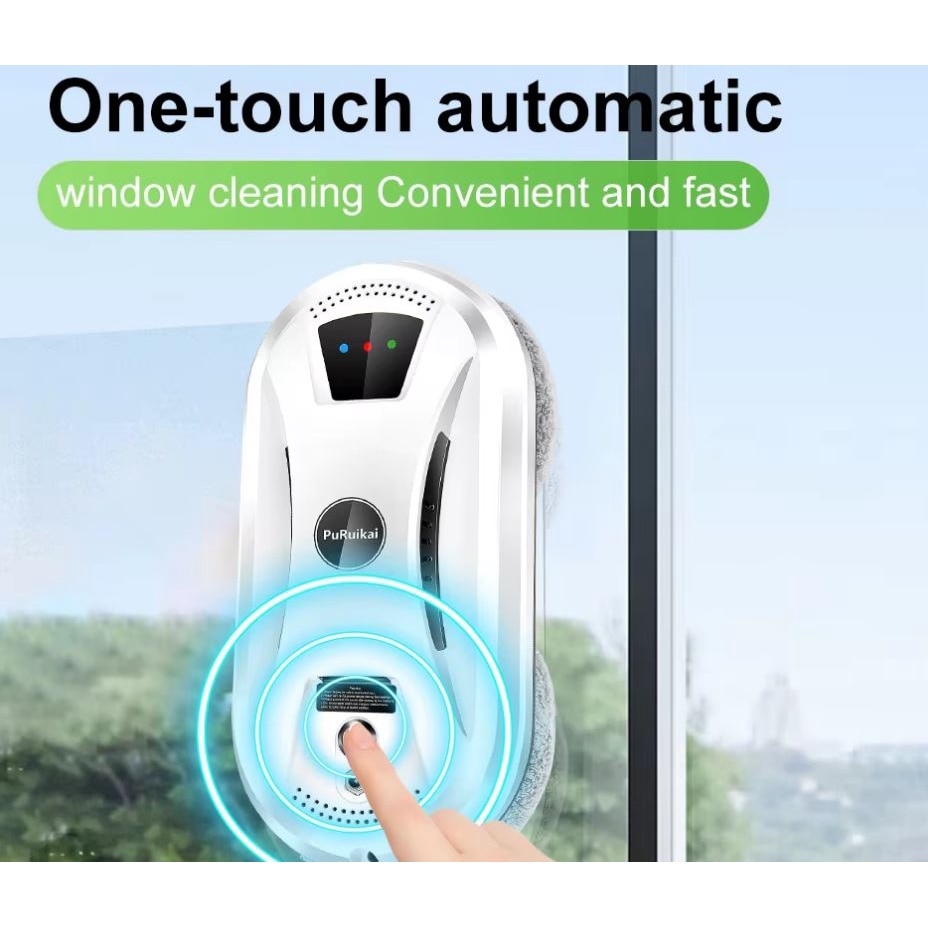 Aspirator Inteligent Robot Pentru Geamuri Umed sau Uscat Putere 80W, Capacitate 0.25L, Telecomanda