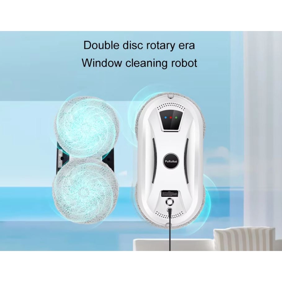 Aspirator Inteligent Robot Pentru Geamuri Umed sau Uscat Putere 80W, Capacitate 0.25L, Telecomanda