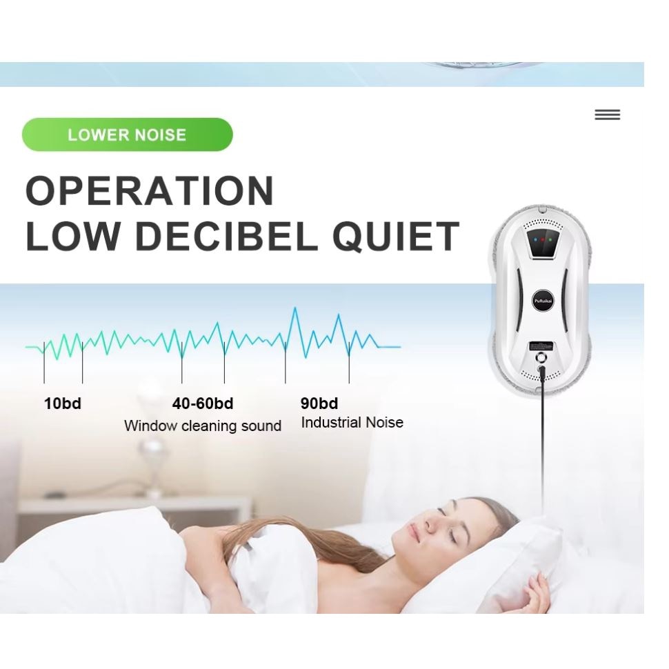 Aspirator Inteligent Robot Pentru Geamuri Umed sau Uscat Putere 80W, Capacitate 0.25L, Telecomanda