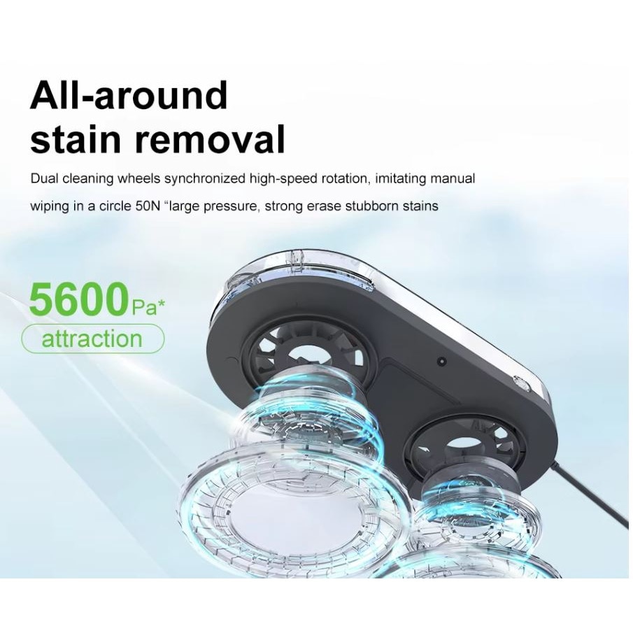 Aspirator Inteligent Robot Pentru Geamuri Umed sau Uscat Putere 80W, Capacitate 0.25L, Telecomanda