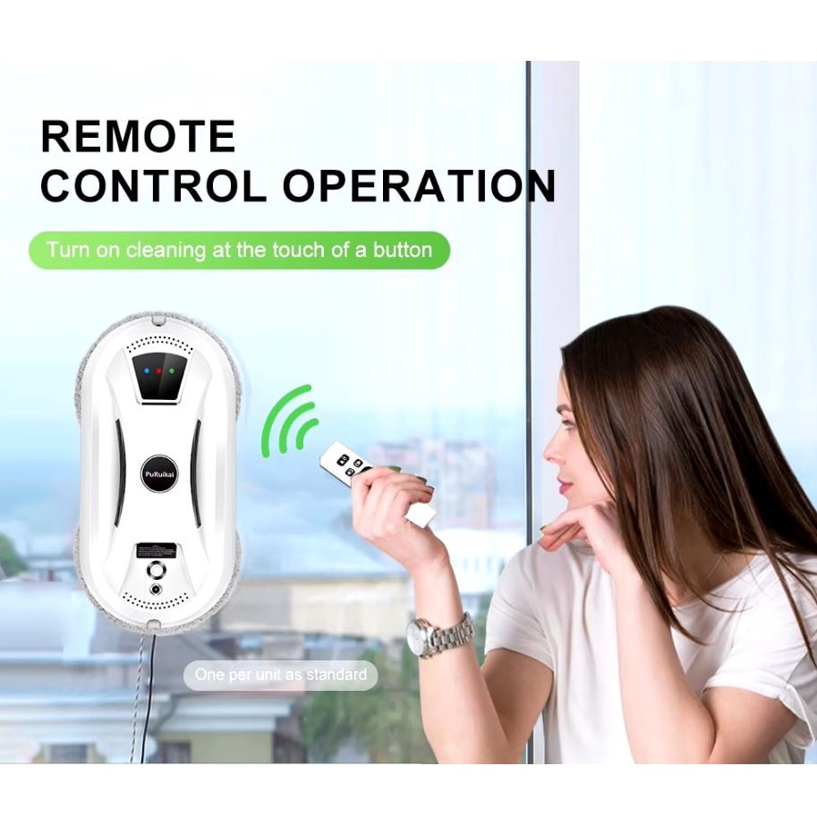 Aspirator Inteligent Robot Pentru Geamuri Umed sau Uscat Putere 80W, Capacitate 0.25L, Telecomanda