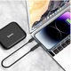 Cablu de date 5 in 1, Multifunctional, Organizator cabluri, Incarcare rapida 60W, Suport de telefon cu adaptor compatibil cu USB, Type-C, Lightning, Micro-USB, Negru