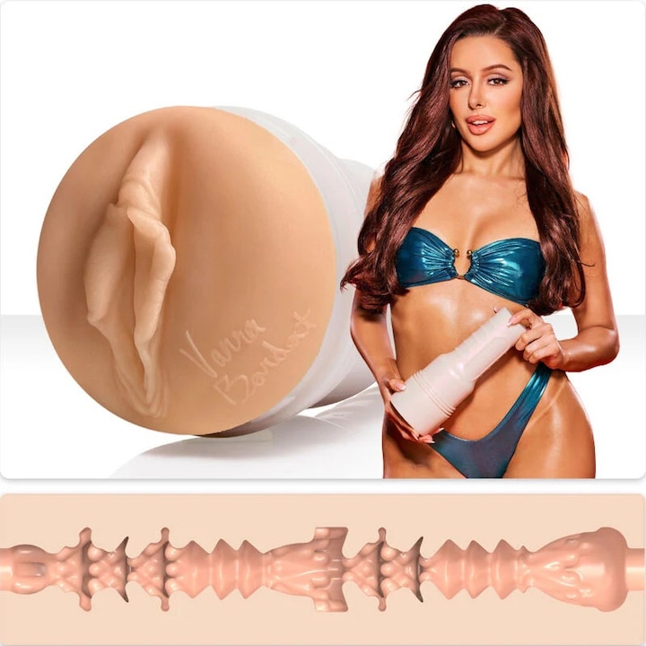 Masturbator vagin Fleshlights, Vanna Bardot, textura realista, culoarea pielii, 100mm