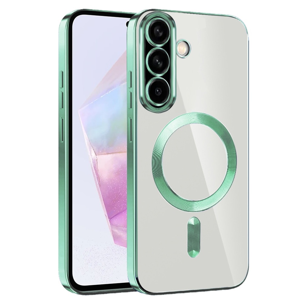 Husa pentru Samsung Galaxy A36 cu MagSafe si protectie pentru lentile anti-shock 1.5 mm transparent - Verde deschis
