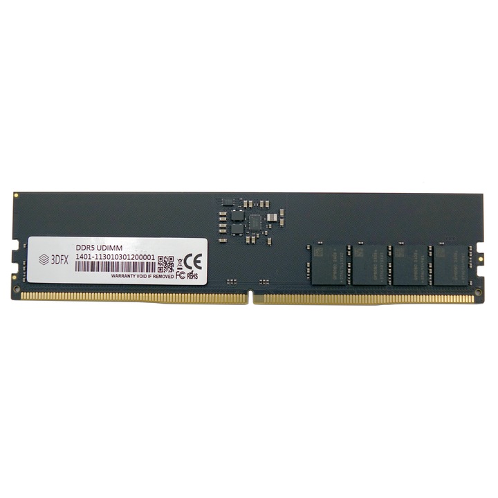 Памет 3DFX RAM, DDR5 UDIMM 16GB 5600MHz CL46 Desktop RAM, Високоефективен модул памет