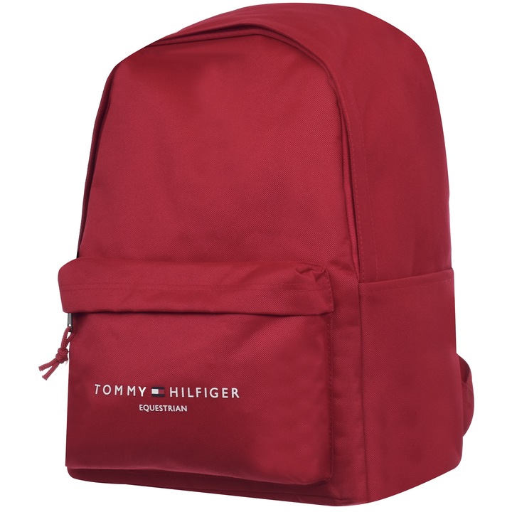 Rucsac, Tommy Hilfiger, TH Groom Backpack TH14UBAG987-005, 22L, Bretele Reglabile, Spatios, Cu Buzunar Pentru Bidon, Ideal Pentru Utilizare Zilnica, 40 x 30.5 Cm, Rosu