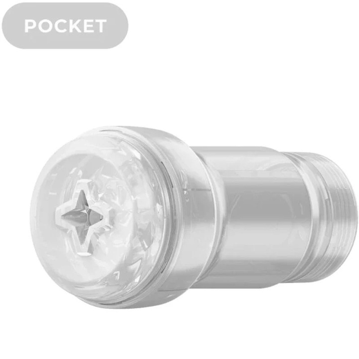 Kiiroo Feel Pocket Stroker Crystal vagina maszturbátor, átlátszó, kompakt, hordozható
