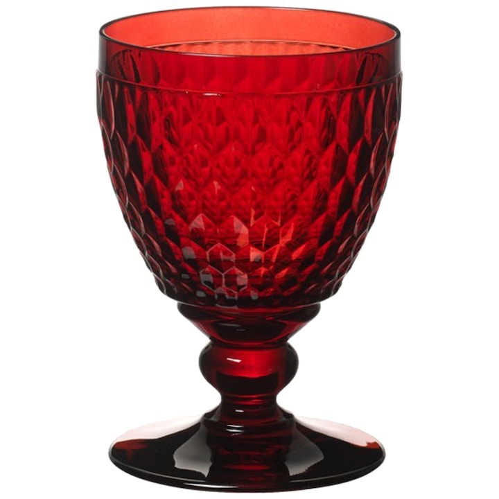 Villeroy&Boch Vizes pohár, Boston kollekció, piros, 400 ml, kristály