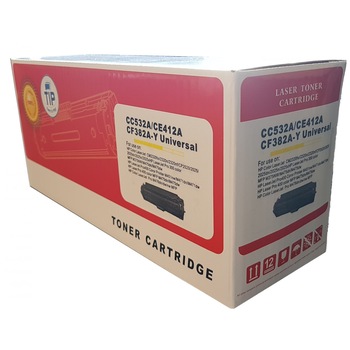 Cartus Toner WPS compatibil cu CC532A, Yellow, 2800 pagini, pentru HP Color Laserjet CP 2025, CP 2025dn, CM 2320nf MFP, CM2320fxi MFP, CM2720fxi MFP Cartus Toner WPS compatibil cu CC532A, Yellow, 2800 pagini, pentru HP Color Laserjet CP 2025, CP 2025dn, CM 2320nf MFP, CM2320fxi MFP, CM2720fxi MFP