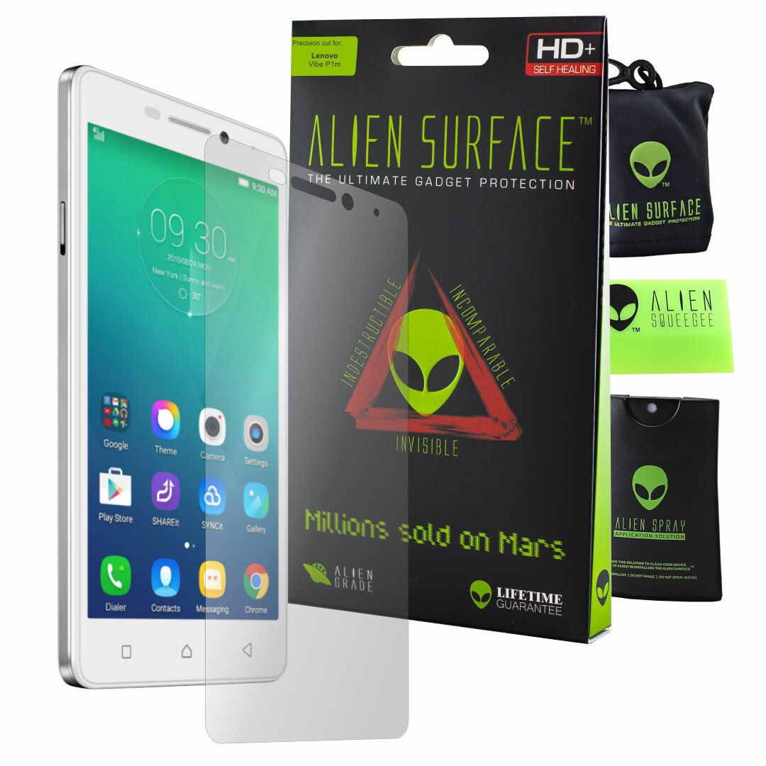 Folie Alien Surface HD, Lenovo Vibe P1m, protectie ecran + Alien Fiber cadou