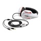 Sharkoon Rush ER1 Fejhallgató, Mikrofon, 3.5mm jack, Hangerőszabályzó, Nagy-párnás, 2.4m kábel, Fehér/Fekete