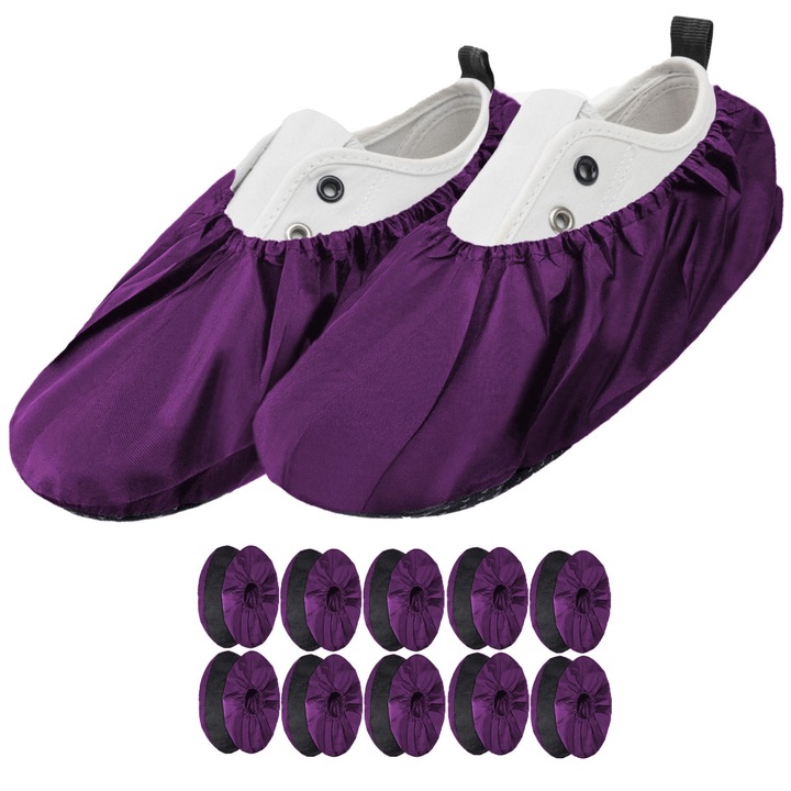 Set de 5 bucati, Capac de protectie pentru pantofi, marimea 40-45, violet