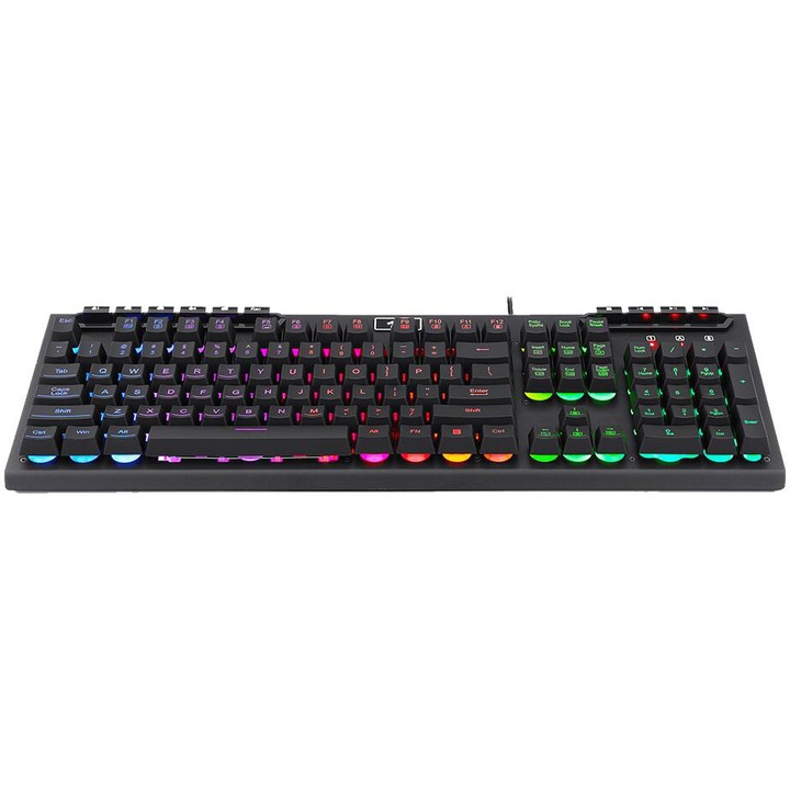 Tastatura gaming Redragon Aditya, iluminare RGB, Negru