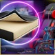 Игрален стол Galaxia Pro от екологична кожа, регулируема ергономична лумбална опора, регулируема възглавница за глава, сгъваема на 165° облегалка, до 140 кг - черно и червено