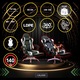 Геймърски стол GALAXIA® Pro от екологична кожа, регулируема ергономична лумбална опора, регулируема възглавница за облегалка за глава, сгъваема на 165° облегалка, до 140 кг - черно бяло