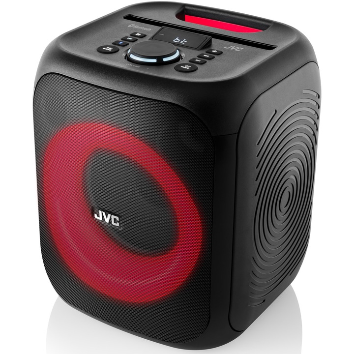 Преносима тонколона JVC XS-EP314B, 60W, LED, Bluetooth, Караоке, AUX, USB вход, TWS, Микрофон, Черен