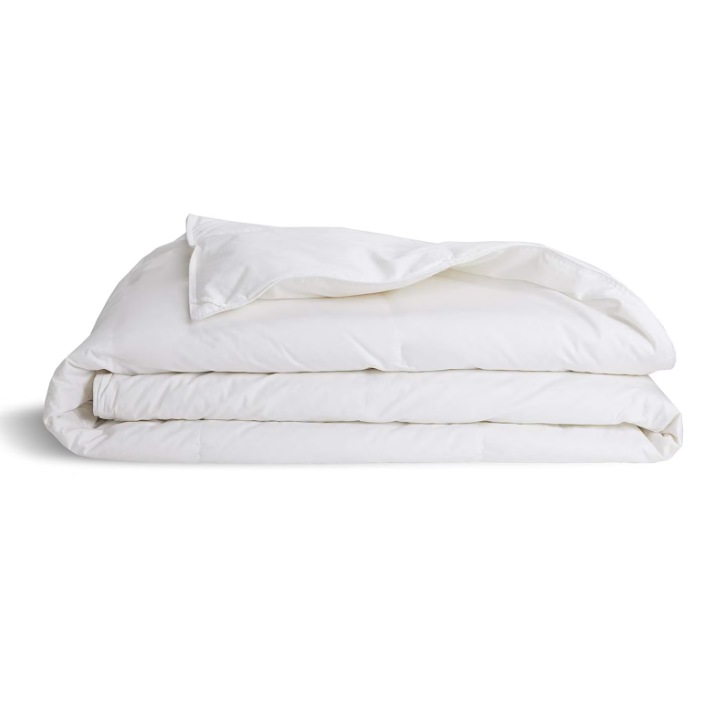 Pehelytoll nyári paplan, 15% pehely és 85% természetes tollal, pamut külsővel, Öko-Tex minősítéssel, 135 x 200 cm, Fehér
