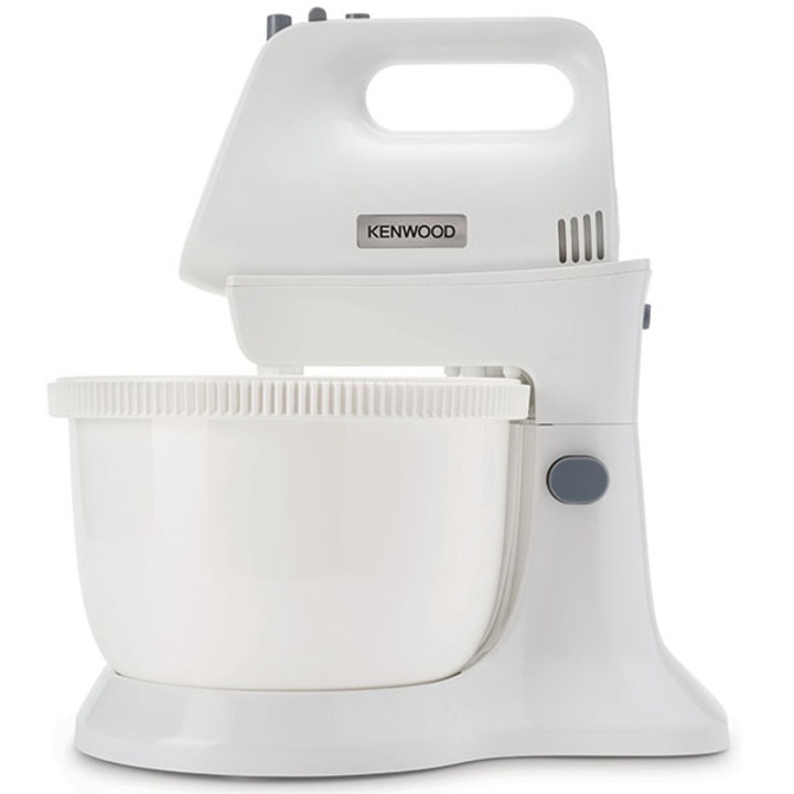 Миксер с купа Kenwood Chefette Lite HMP32.A0WH, 450W, 3.4 л въртяща се купа, 5 скорости + Pulse, Бял