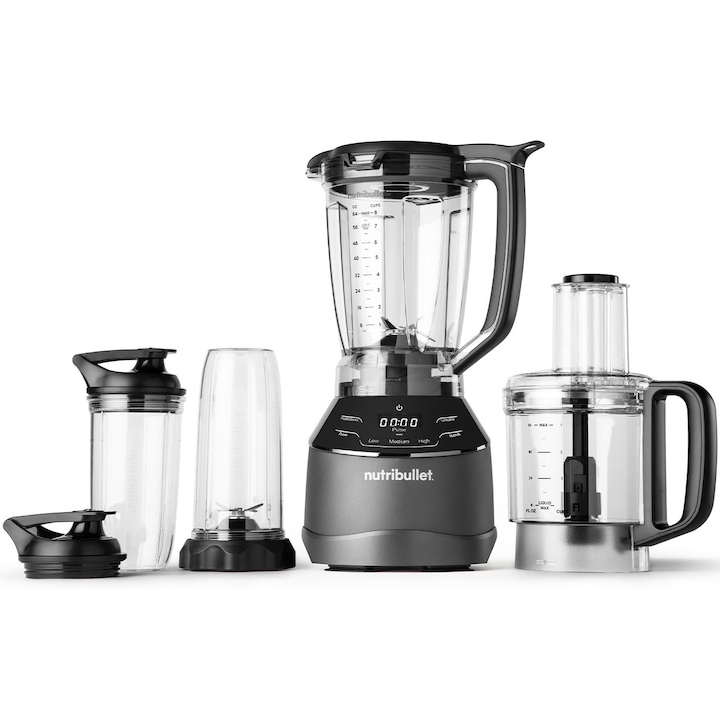 Блендер Nutribullet Triple Prep System, Кана 1,8 л, Кухненски робот 1,6 л, 2 чаши
