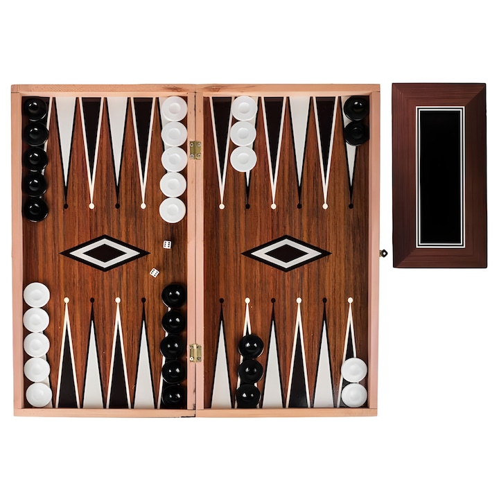 Fa társasjáték fekete darabokkal 30x30cm