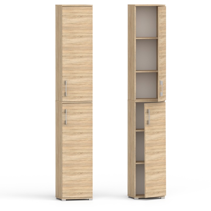 Dulap Pola, GINDO, 2 usi, 30x32x215cm, laminat