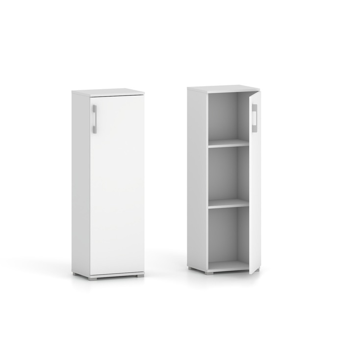 Comoda GINDO Pola 1D, 110x40cm, alb, 3 polite