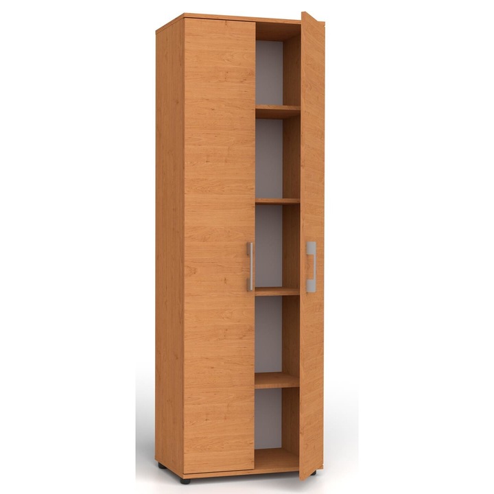 Dulap Gindo G60 2D, 182x60x32cm, 5 polite, maro