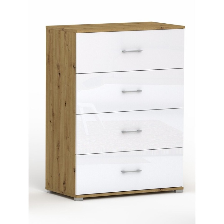 Comoda GINDO POLA 4S, 4 sertare, dimensiuni 50x80x40cm, inaltime 110cm, finisaj modern