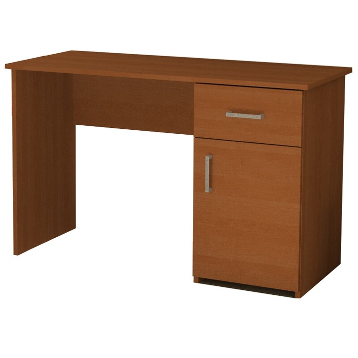 Birou GINDO FRANEK 120cm, 1 sertar, culoare olcha, 75x120x51cm