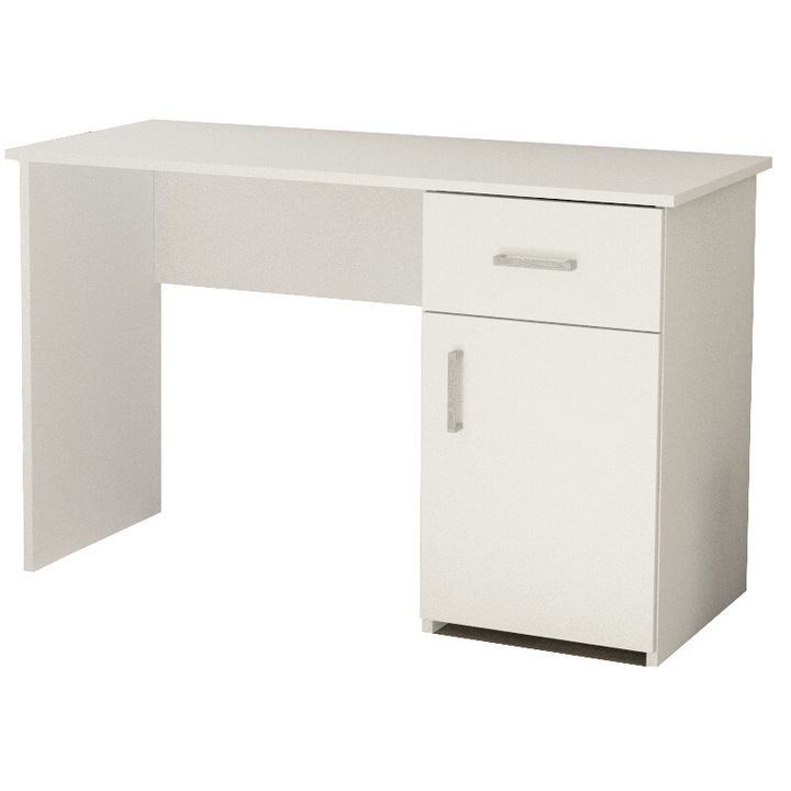 Birou GINDO FRANEK 120cm, alb, 75x120x51cm, cu sufla mare