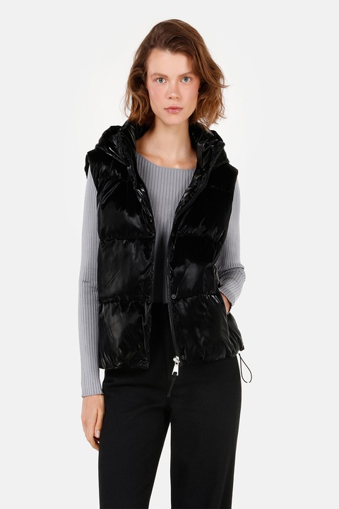 COLIN'S, Vesta cu vatelina si gluga, Negru, L