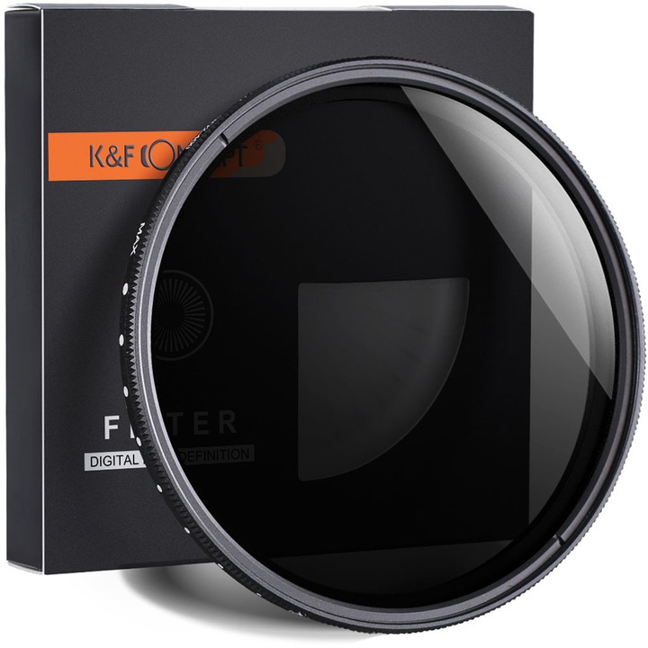 K&F Concept, Variable Fader NDX, ND2-ND-400 változó semleges sűrűségű szűrő, 82mm