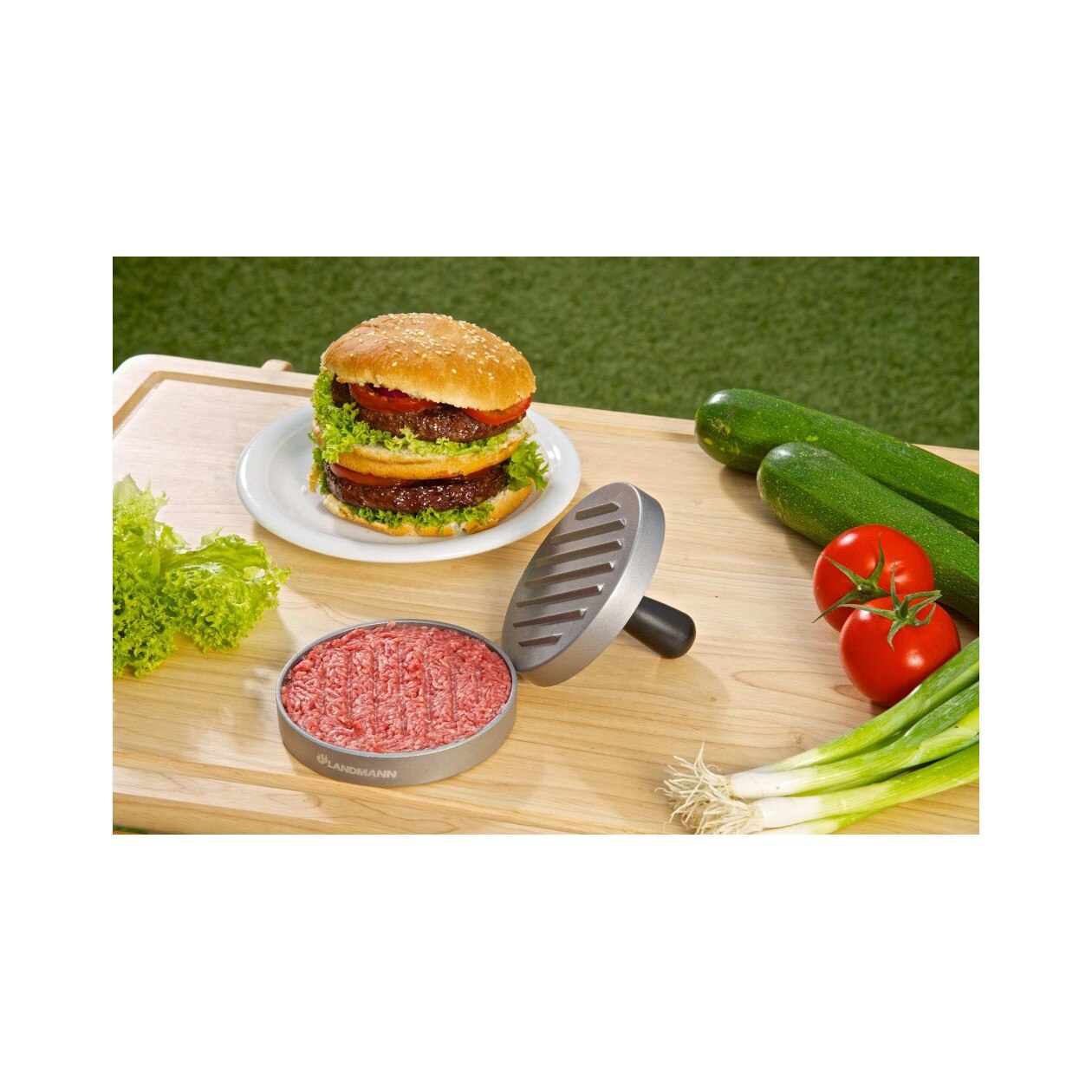 Landmann Pressa per Hamburger in Alluminio 12 cm 13710