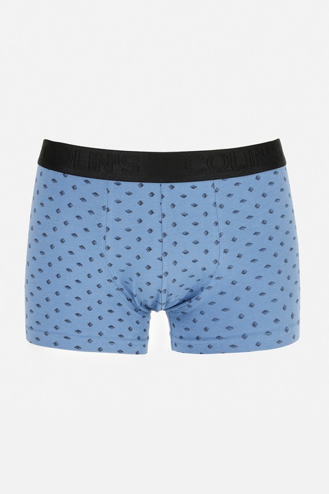 COLIN'S, Boxeri cu banda logo in talie, Negru/Albastru deschis