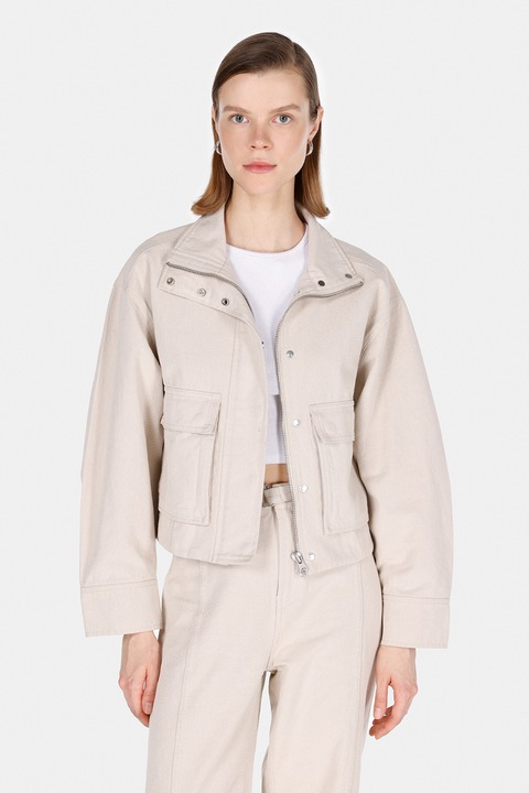 COLIN'S, Jacheta de bumbac cu fermoar, Bej deschis