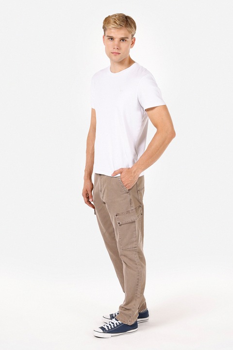 COLIN'S, Pantaloni cargo cu buzunare oblice, Maro deschis
