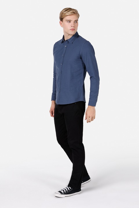 COLIN'S, Camasa slim fit din bumbac, Albastru inchis