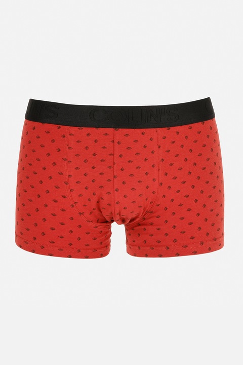 COLIN'S, Boxeri cu banda logo in talie, Negru/Caramiziu