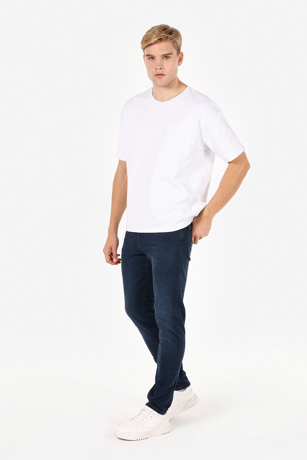 COLIN'S, Blugi cu talie medie, Bleumarin, W29-L34