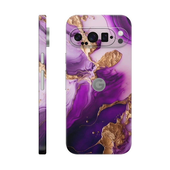 Folie de protectie pentru Google Pixel 9 Pro, Colectia Signature, Skin Spate cu laterale unite, Amethyst Dream