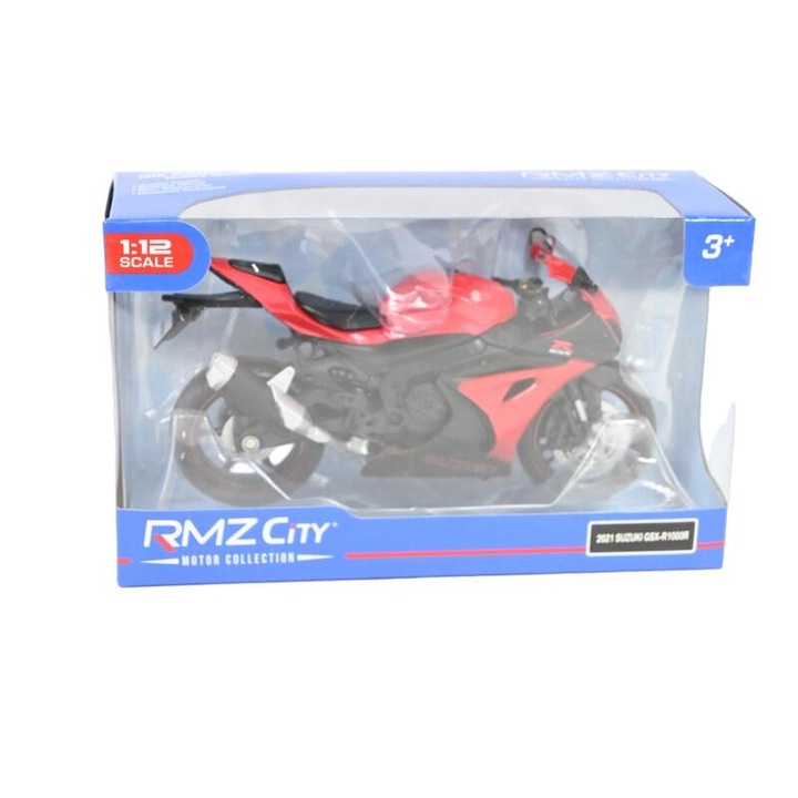 Модел мотоциклет RMZ, 1:12 Suzuki GSX, червен, H-136