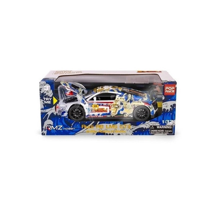 Modell autó, RMZ Hobby, 1:32 Audi R8 Macau GP, többszínű