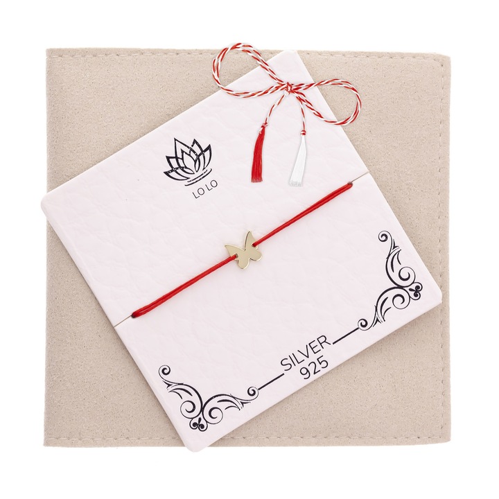 Bratara Silver 925 Gold Plated - Fluturas